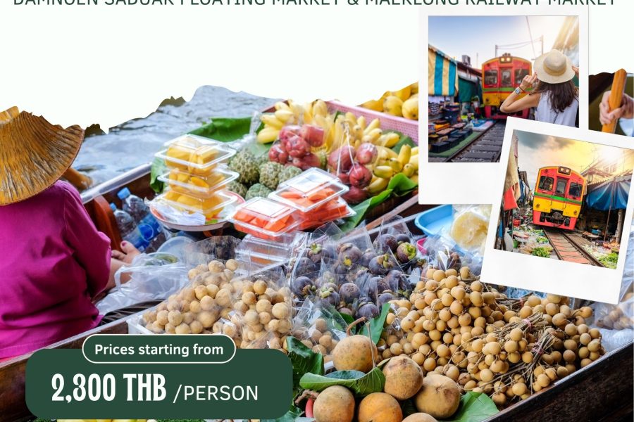 Damnoen Saduak Floating Market & Maeklong Railway Market Tour